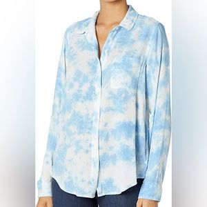 Lucky Brand tie-dye button down blouse XS